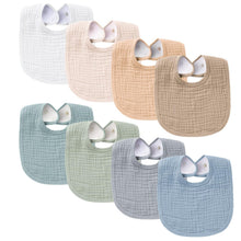 Charger l'image dans la galerie, Bavoirs bébé en mousseline de coton – coloris pastel