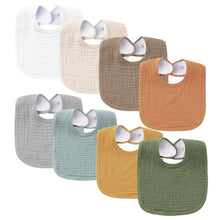 Charger l'image dans la galerie, Bavoirs bébé en mousseline de coton – coloris terre et naturels