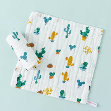 Charger l'image dans la galerie, Débarbouillettes bébé en gaze de coton – motif cactus