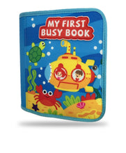 Load image into Gallery viewer, Mon Monde Marin - Livre bébé : couverture en feutrine avec sous-marin, crabe et tortue