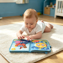 Load image into Gallery viewer, Mon Monde Marin - Livre bébé : bébé à plat ventre découvre son livre sur l'océan
